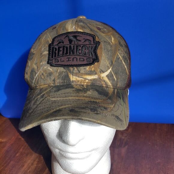 REDNECK BLINDS CAMO DUCK MESH TRUCKER HAT NWOT - Picture 3 of 9